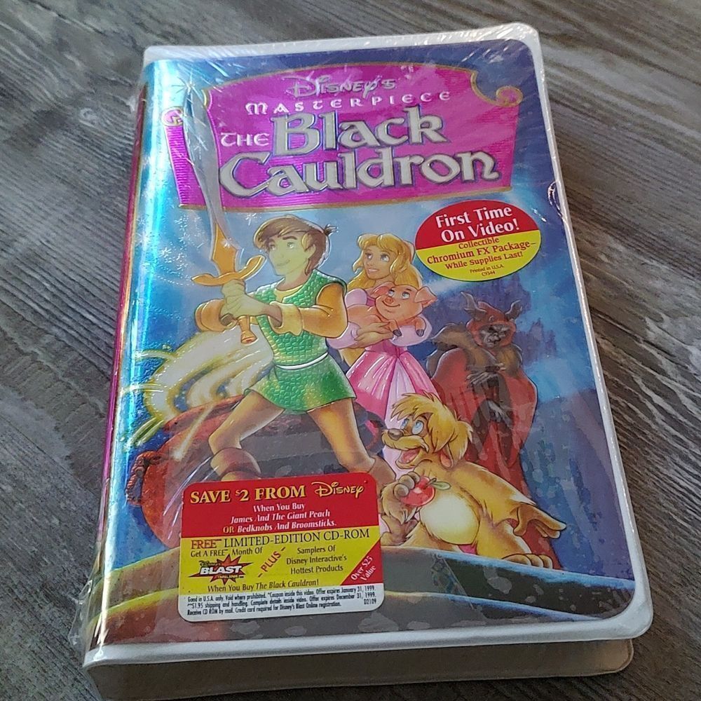 NEW Disney Masterpiece The Black Cauldron VHS 1998 SEALED RARE Vintage